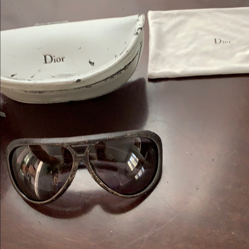 Christina dior crocodile aviator